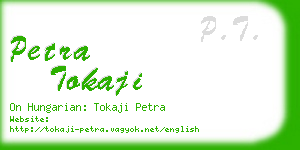 petra tokaji business card